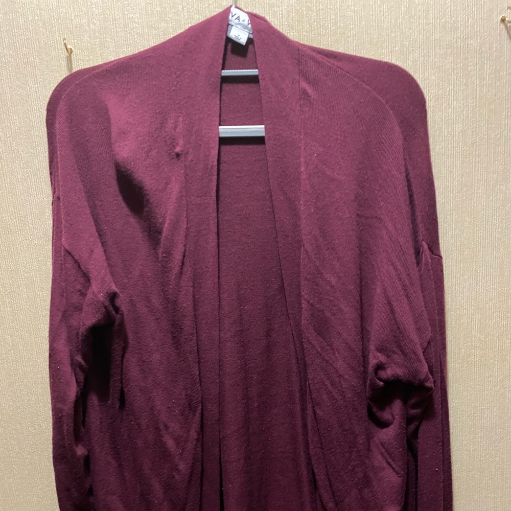 1X maroon cardigan